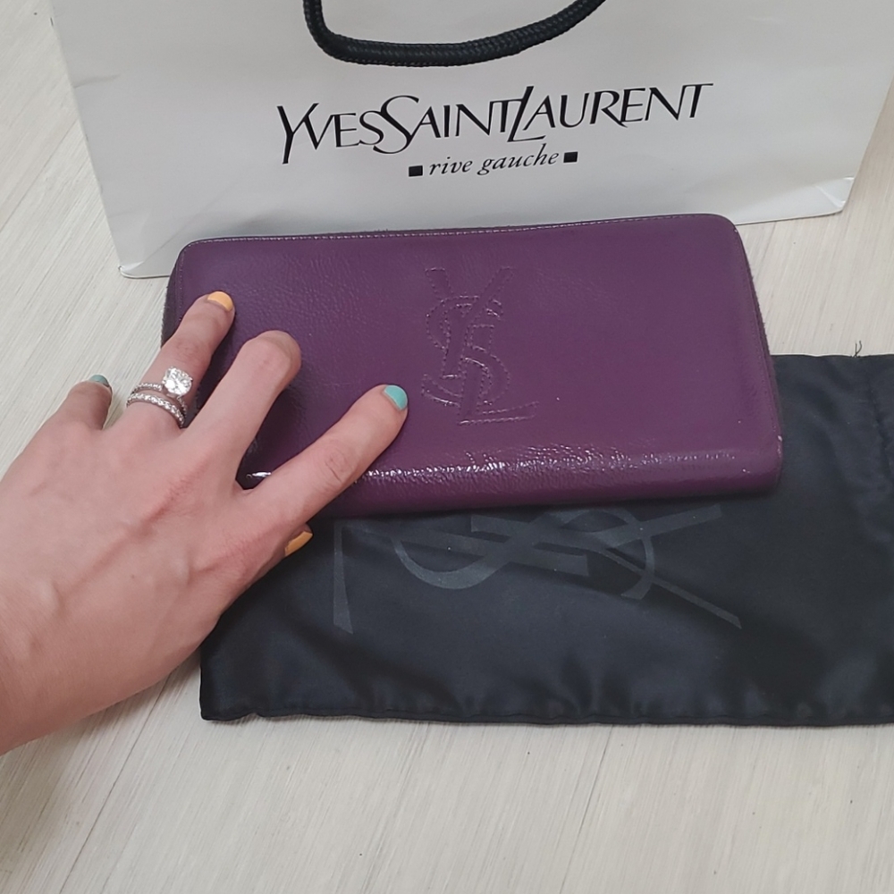 Ysl wallet in beautiful purple patent leather